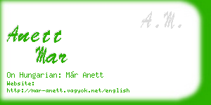 anett mar business card